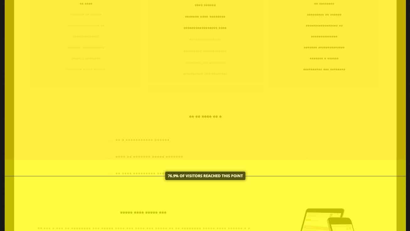 Hotjar Heatmap – Scroll Depth