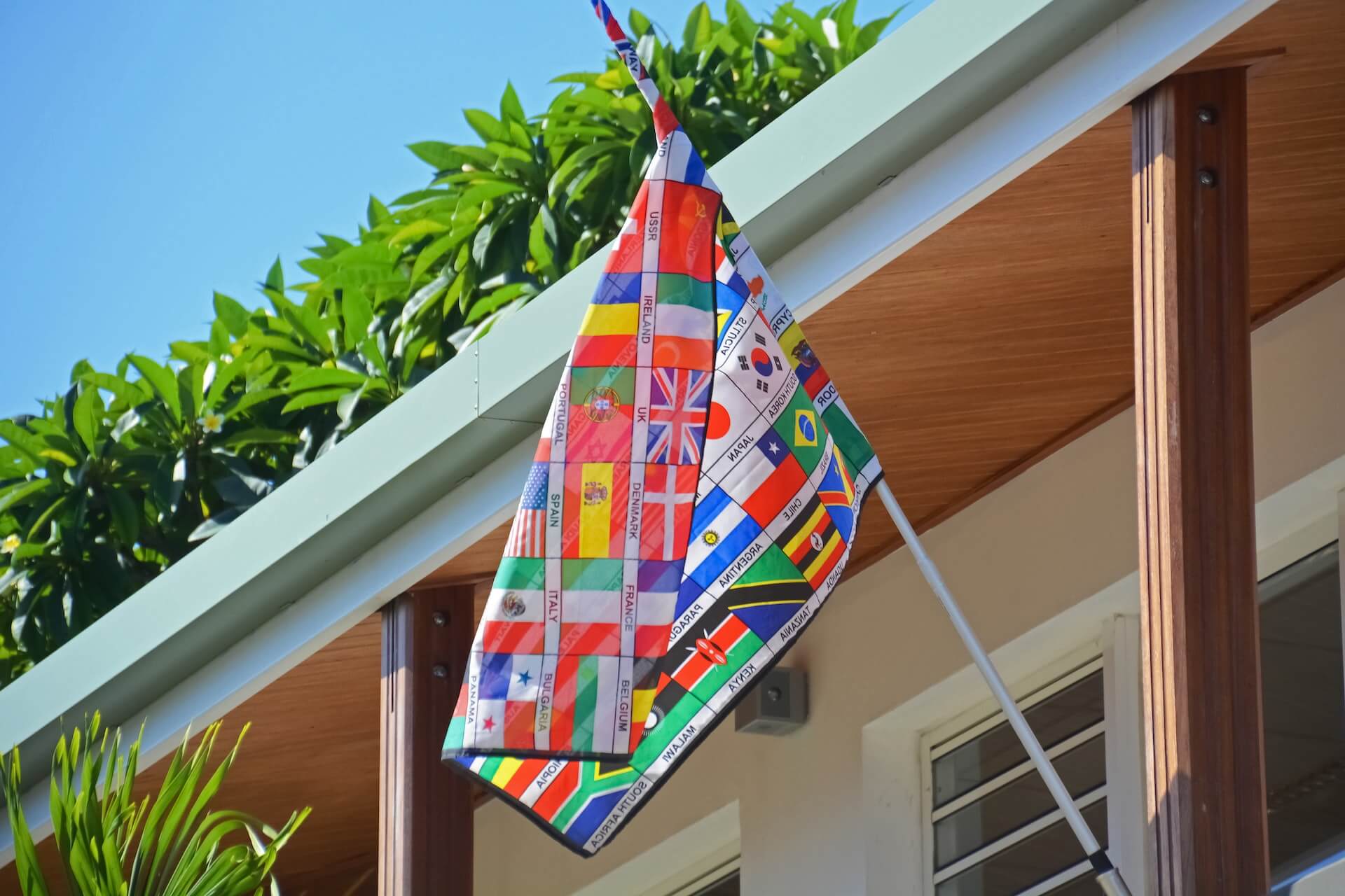 Vlag met alle landen van de wereld