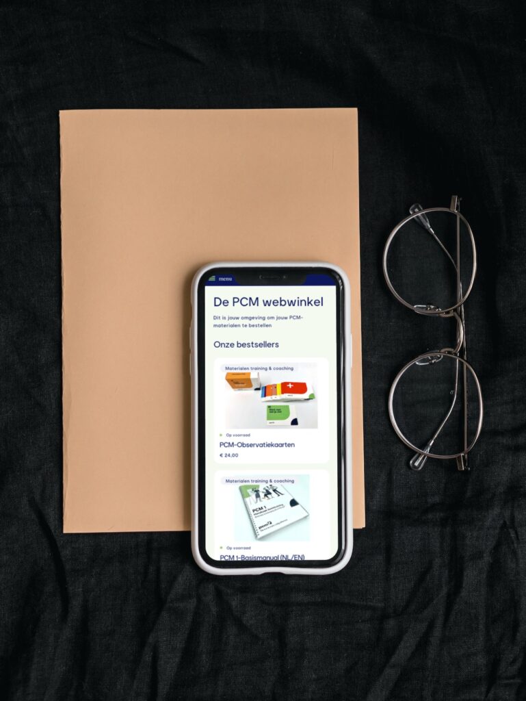 PCm webshop op mobiel
